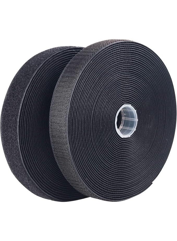 2m long reusable hook and loop magic tape with 2m x 2.5cm loop, adhesive backing, mounting tape, for home and office use - Image 2